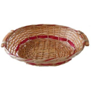 APAC OVAL TRAY GOLDEN W/RED DETAIL L47CM