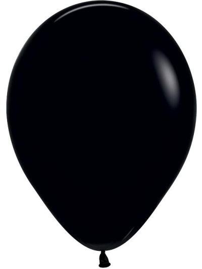 SEMPERTEX 5" ROUND FASHION BLACK BALLOONS