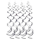 UNIQUE BLACK PLASTIC SWIRL DECORATION