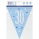 BLUE GLITZ 30TH FLAG BANNER 9FT