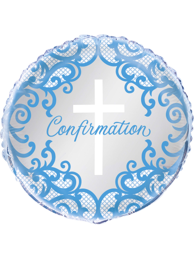 UNIQUE 18" BLUE CROSS CONFIRMATION FOIL BALLOON