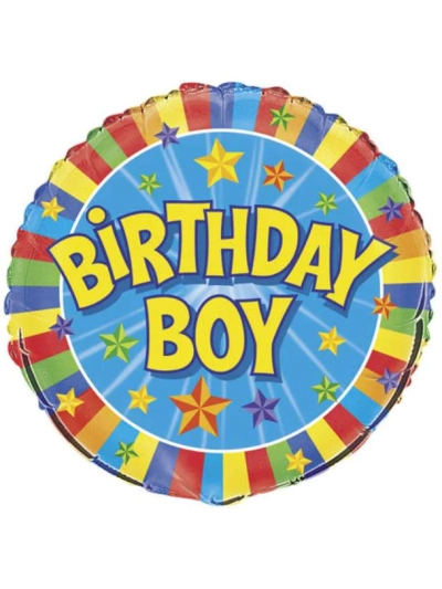 UNIQUE 18" BIRTHDAY BOY FOIL BALLOON
