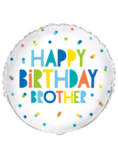 UNIQUE 18" HAPPY BIRTHDAY  BROTHER FOIL BALLOON