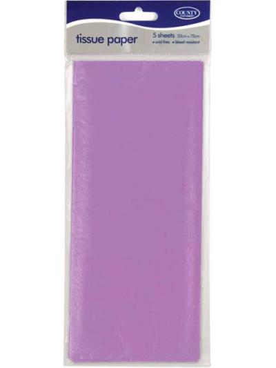 COUNTY TISSUE PAPER LILAC 10S