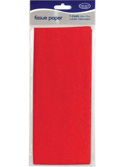 COUNTY TISSUE PAPER RED 10 SHEETS