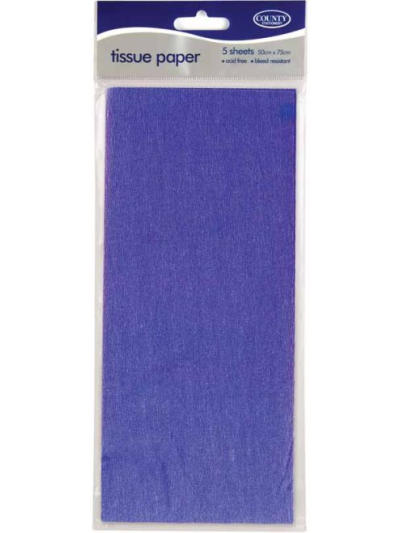 COUNTY TISSUE PAPER DARK BLUE 10S
