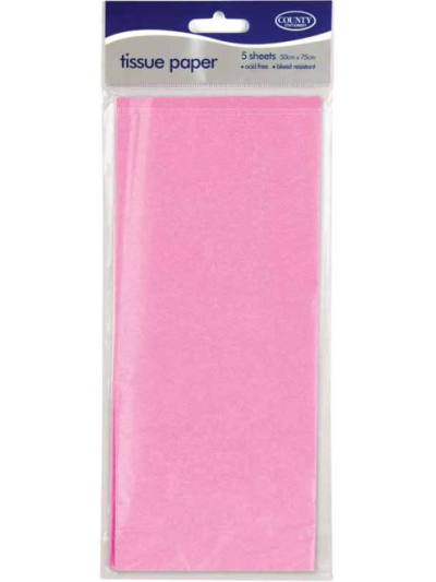 COUNTY TISSUE PAPER PINK 10S