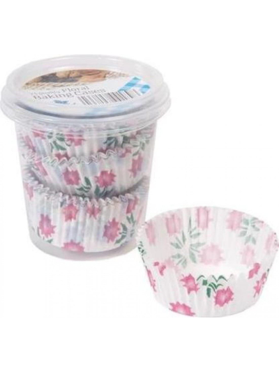 FLORAL CAKE CASES TUB PK75