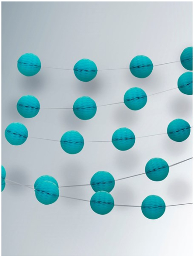 UNIQUE 7FT CARIBBEAN TEAL HONEYCOMB GARLAND