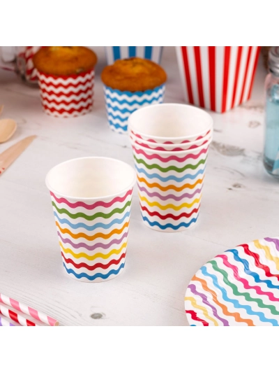 NEVITI CARNIVAL- PAPER CUPS WAVES MULTI PK8