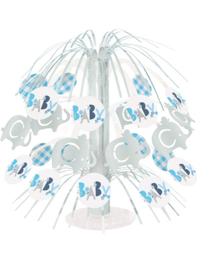 UNIQUE BLUE ELEPHANT FOIL CASCADE CENTREPIECE