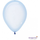 SEMPERTEX 5" ROUND CRYSTAL PASTEL BLUE BALLOONS