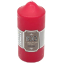 RED CHURCH PILLAR CANDLE 16X7CM 100 HOURS BURN TIME