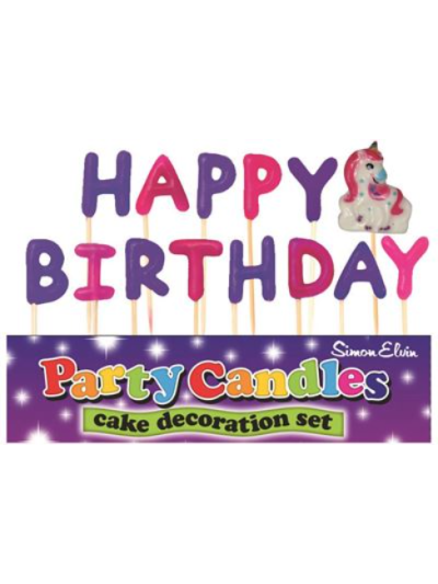 SIMON ELVIN BDY CANDLES UNICORN