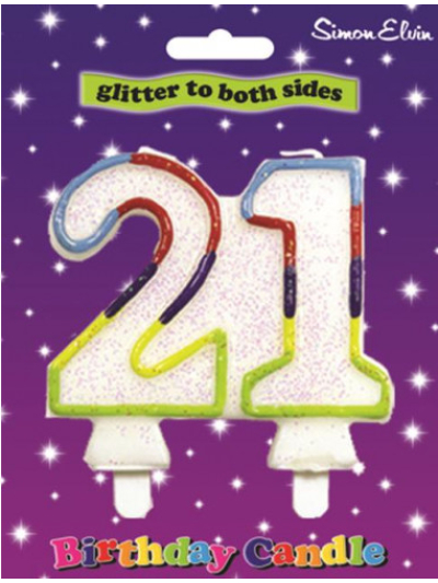 SIMON ELVIN GLITTER NUMBER CANDLE-21