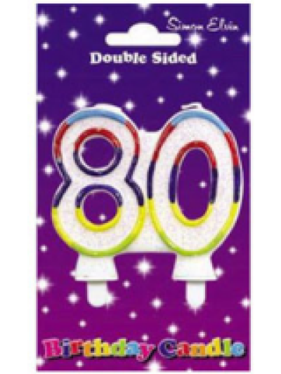 SIMON ELVIN GLITTER NUMBER CANDLE-80