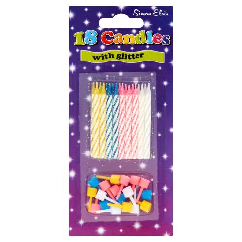 SIMON ELVIN ASST SPIRAL CANDLES 18