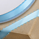 PICOT EDGE SATIN RIBBON BLUE 12MMX25M