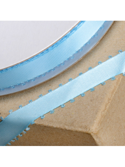 PICOT EDGE SATIN RIBBON BLUE 12MMX25M