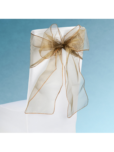 SNOW SHEER CHAIR TIE BROWN W/BURG EDGE