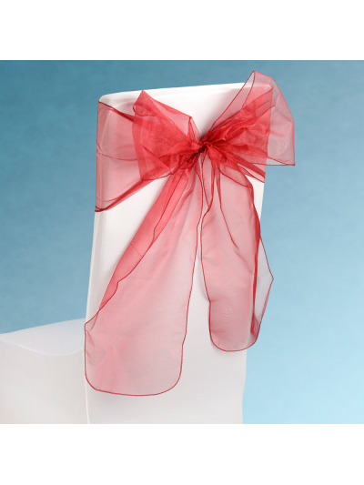 SNOW SHEER CHAIR TIE BURGUNDY
