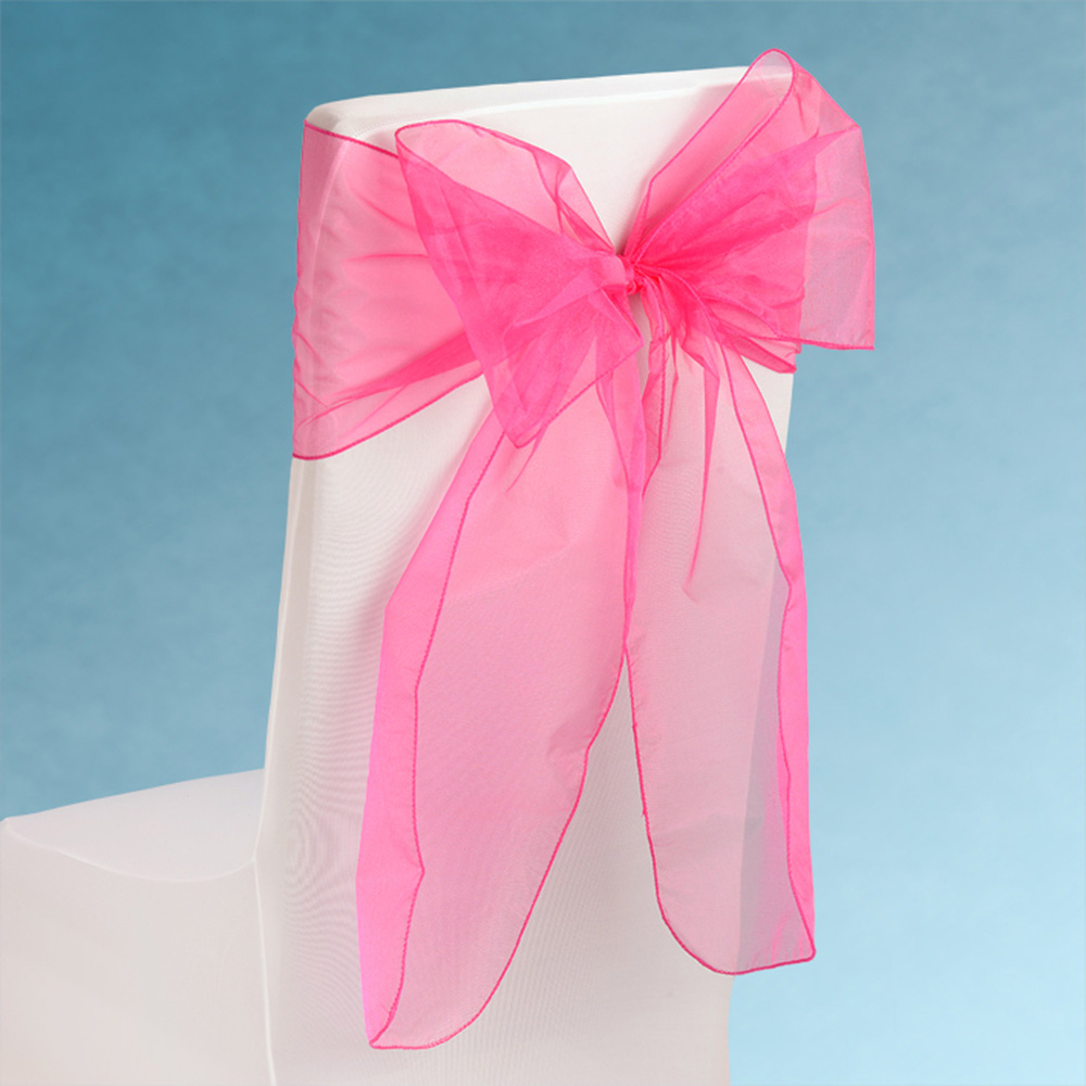SNOW SHEER CHAIR TIE FUCHSIA