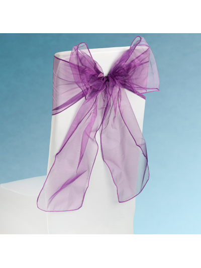 SNOW SHEER CHAIR TIE PLUM