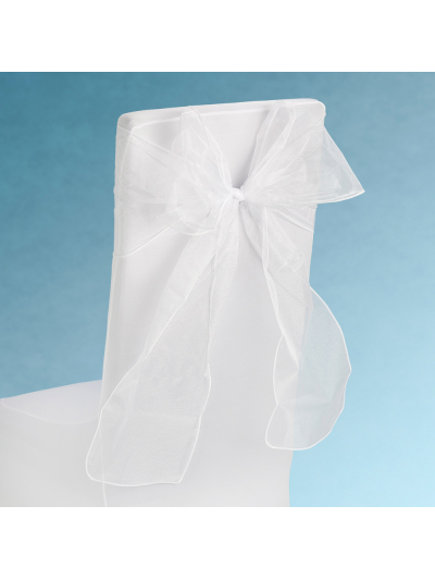 SNOW SHEER CHAIR TIE WHITE
