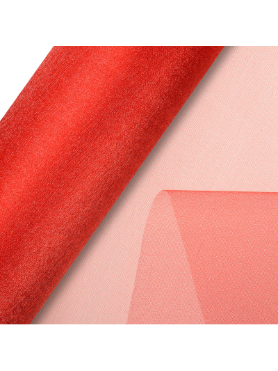 CLUB GREEN ORGANZA SHEER ROLL 29CMX25M RED