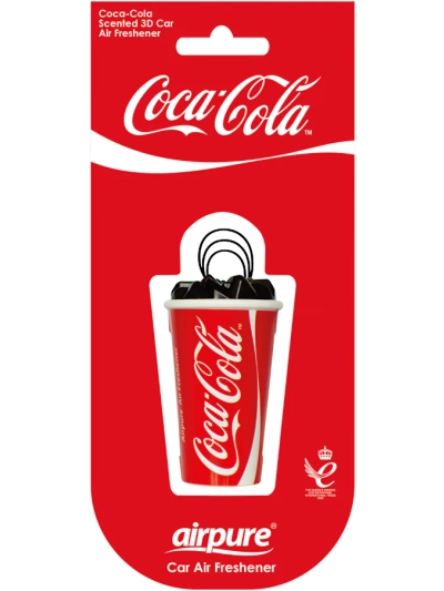AIRPURE COCA COLA SCENTED 3D CAR AIR FRESHENER