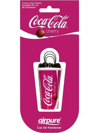 AIRPURE COCA COLA SCENTED 3D CAR AIR FRESHENER “CHERRY ”
