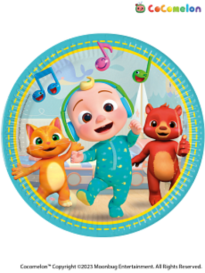 COCOMELON PAPER PLATES 23CM PK8