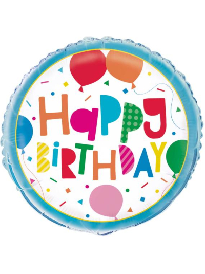 UNIQUE 18" COLOURFUL BALLOON HAPPYY BIRTHDAY FOIL BALLOON