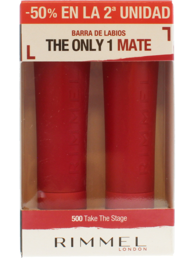 RIMMEL LONDON THE ONLY 1 MATTE LIPSTICK DUO- 500 TAKE THE STAGE