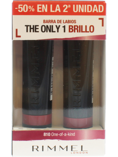 RIMMEL LONDON THE ONLY 1 LIPSTICK DUO- 810 ONE OF A KIND