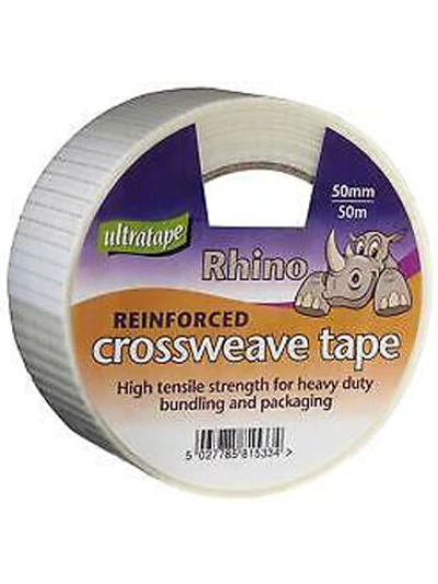 RHINO CROSSWEAVE TAPE 50MMX50M
