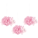 UNIQUE PINK ELEPHANT PUFF BALL HANGING DECORATION