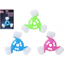 DENTAL FRISBEE DOG TOY NYLON & TPR 3 ASSORTED COLOURS