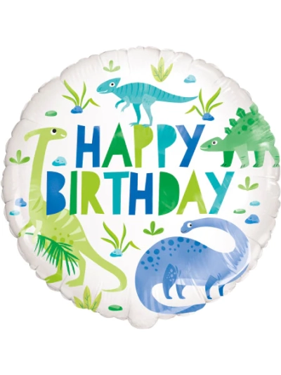 UNIQUE 18" BLUE AND GREEN DINOSAUR FOIL BALLOON
