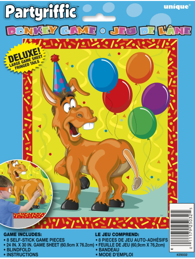 UNIQUE FESTIVE DONKEY GAME PIN THE TAIL