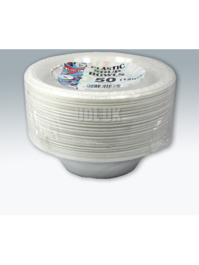 CHEFS FINEST 12OZ PLASTIC BOWLS PK50