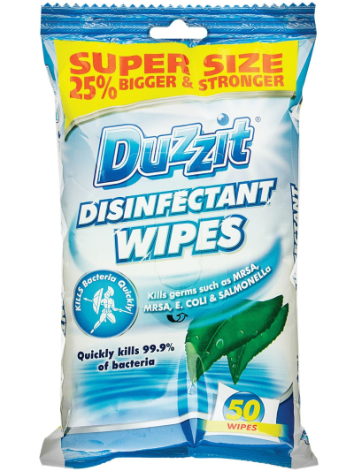 DUZZIT DISINFECTANT WIPES 50PK