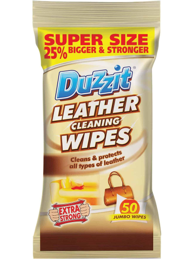 DUZZIT LEATHER CLEANING WIPES 50PK