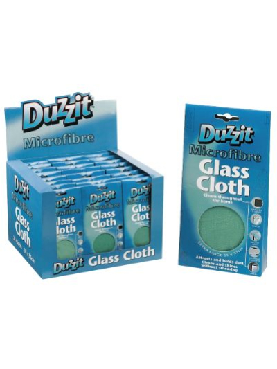 DUZZIT 35CM X 35CM MICROFIBRE GLASS CLOTH