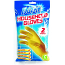 DUZZIT HOUSEHOLD LATEXT GLOVES LARGE , 2 PAIRS