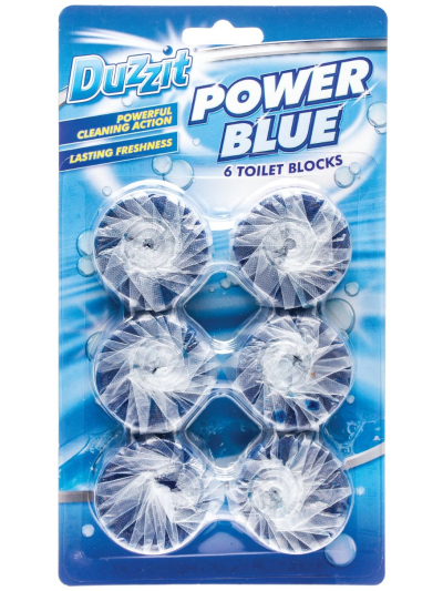 DUZZIT POWER BLUE 6 TOILET BLOCKS