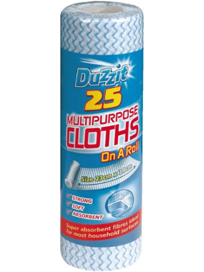 DUZZIT M-P CLOTHS ON ROLL 25PK