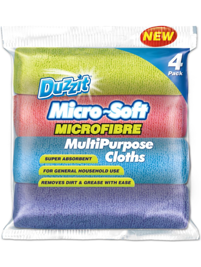 DUZZIT MICROFIBRE CLOTH 4PK