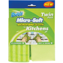 DUZZIT MICRO-SOFT MICROFIBRE CLOTH FOR KITCHENS, PACK OF 2