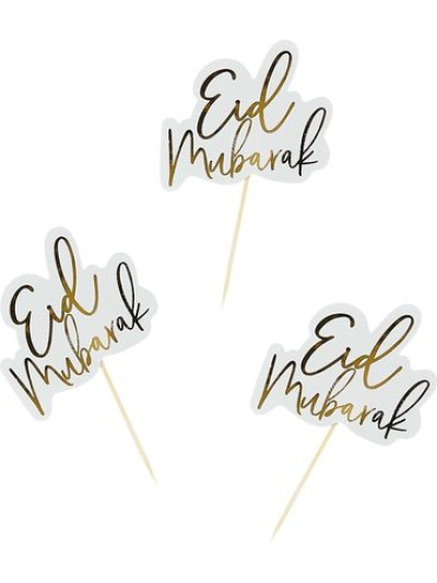 EID FOOD PICKS GOLD FOILED PK12